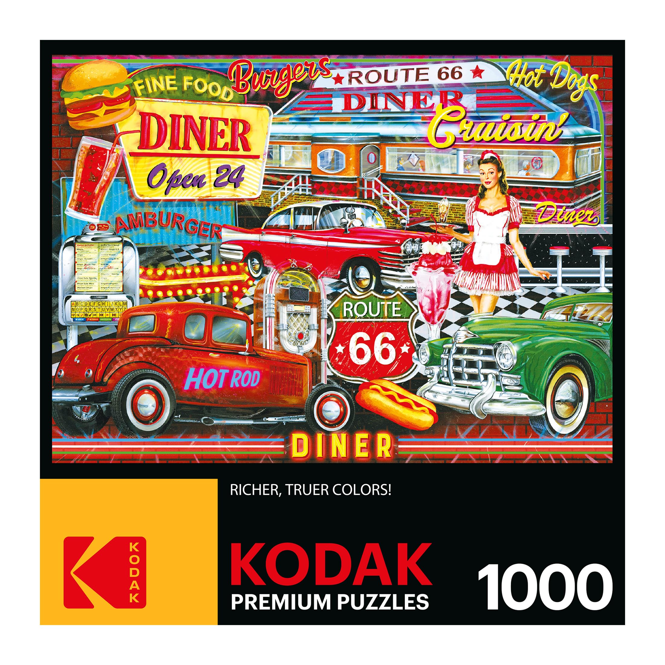 Foto 5 pulgar | Rompecabezas Roseart Kodak Premium 50's Diner 1000 Piezas - Venta Internacional.