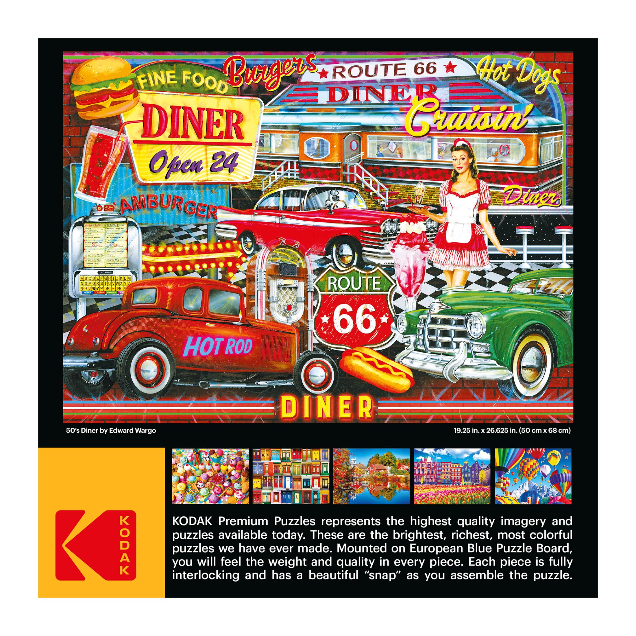 Foto 5 | Rompecabezas Roseart Kodak Premium 50's Diner 1000 Piezas - Venta Internacional.