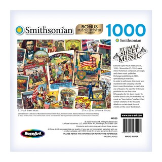 Foto 5 | Rompecabezas Roseart Smithsonian E.t. Paul, Partitura, 1000 Piezas - Venta Internacional.