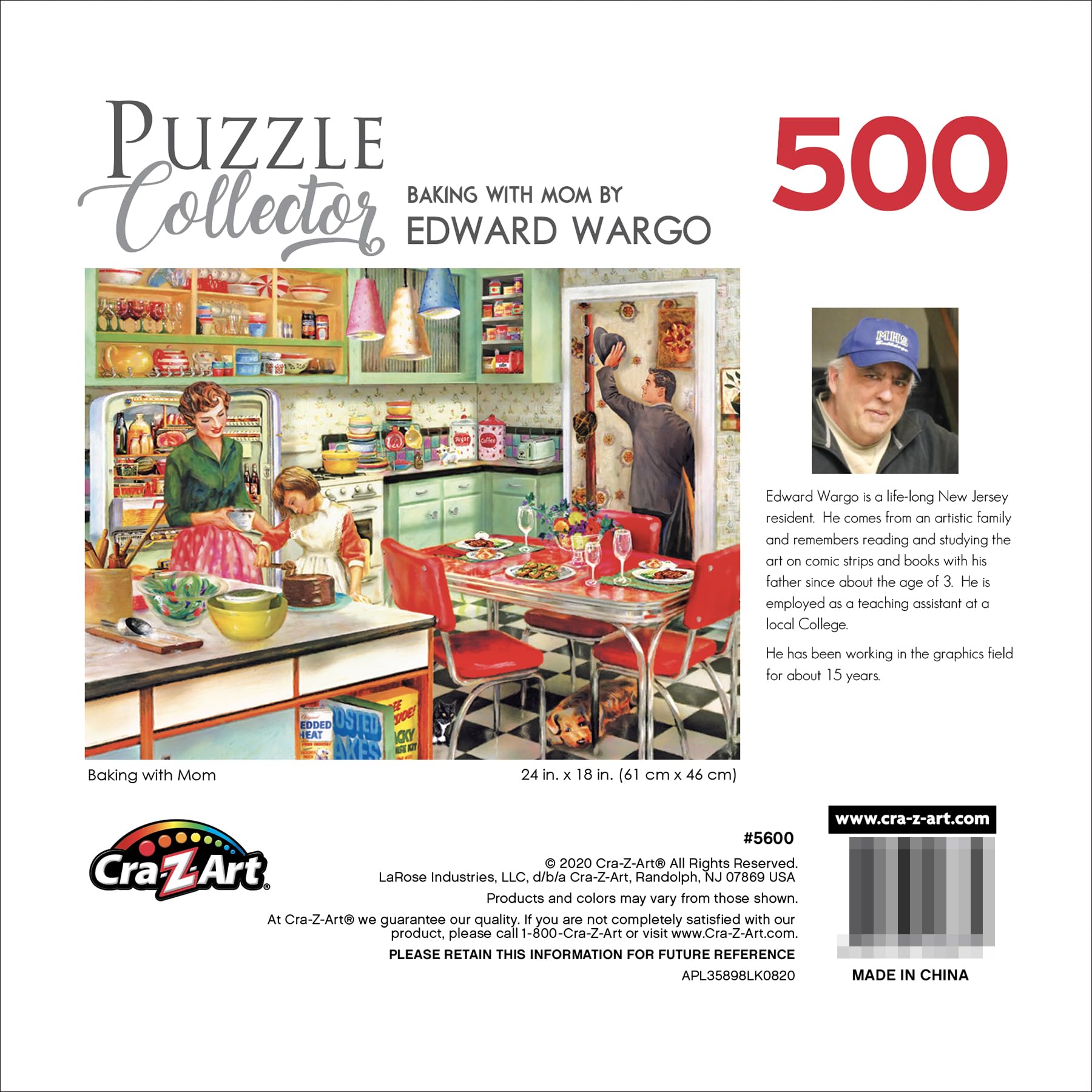 Foto 5 | Rompecabezas Roseart Puzzle Collector Baking With Mom, 500 Unidades - Venta Internacional.