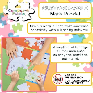 Foto 4 | Blank Puzzles Hygloss Con Forma De Corazón, 8,5 X 9,5 Cm, 24 Rompecabezas - Venta Internacional.