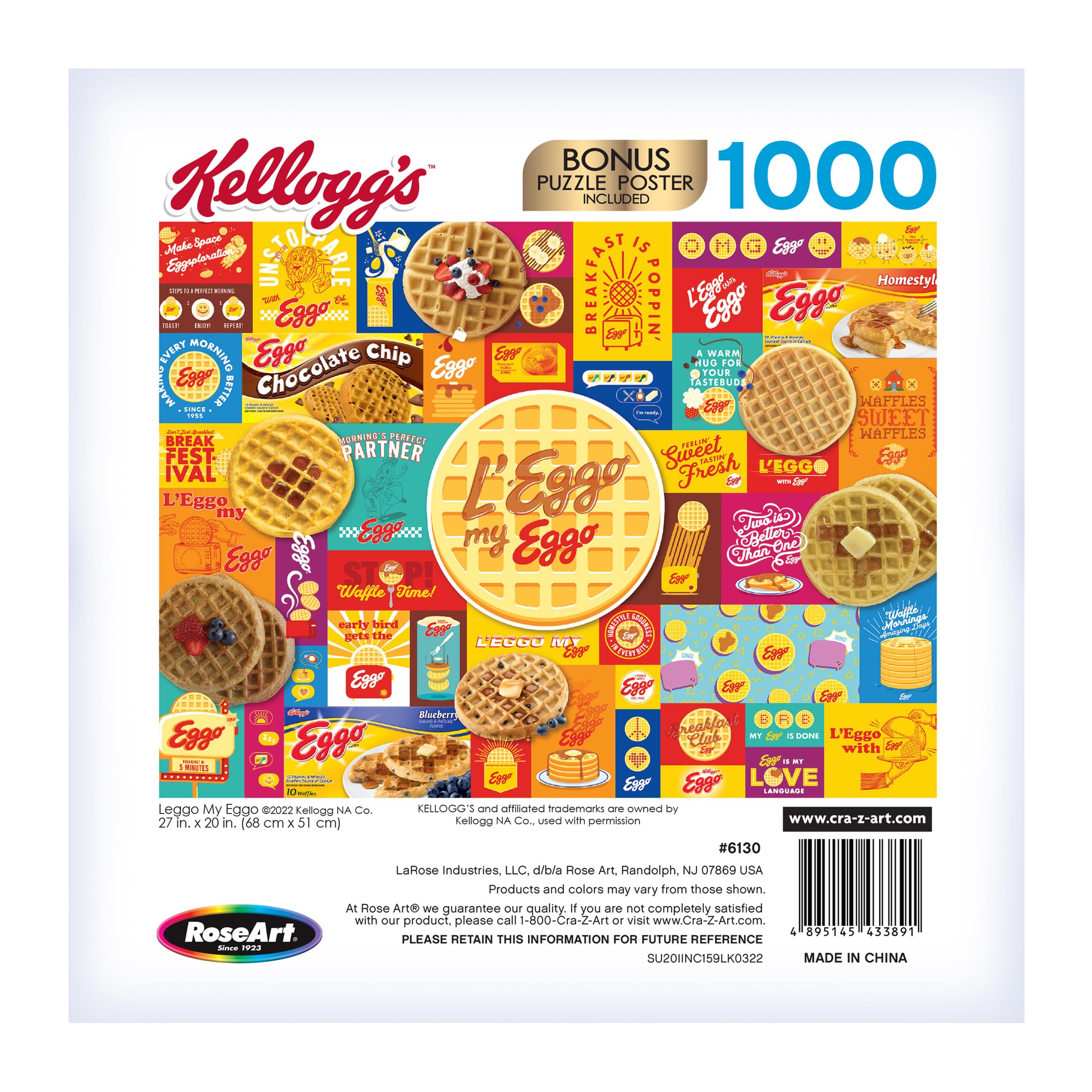 Foto 6 pulgar | Rompecabezas Roseart Kellogg's Leggo My Eggo 1000 Piezas - Venta Internacional.