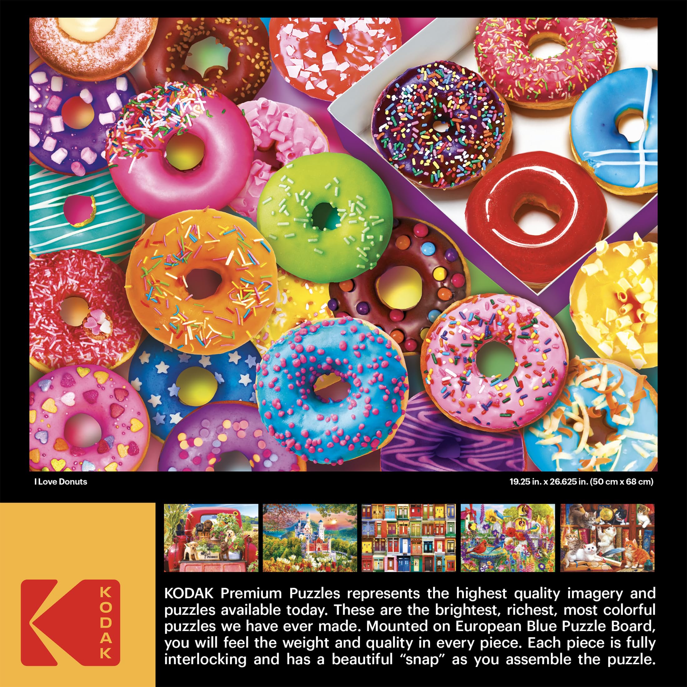 Foto 6 pulgar | Rompecabezas Roseart Kodak Premium I Love Donuts 1000 Piezas - Venta Internacional.
