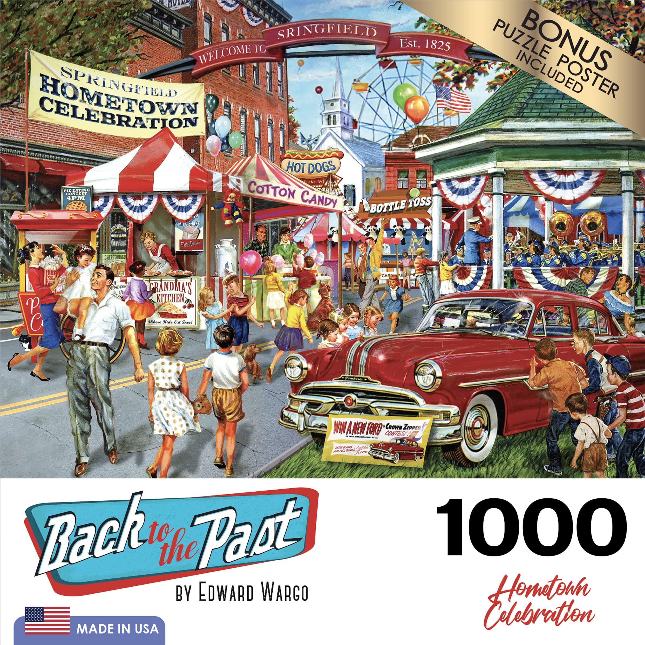 Foto 3 | Rompecabezas Roseart Back To The Past Hometown 1000 Piezas - Venta Internacional.