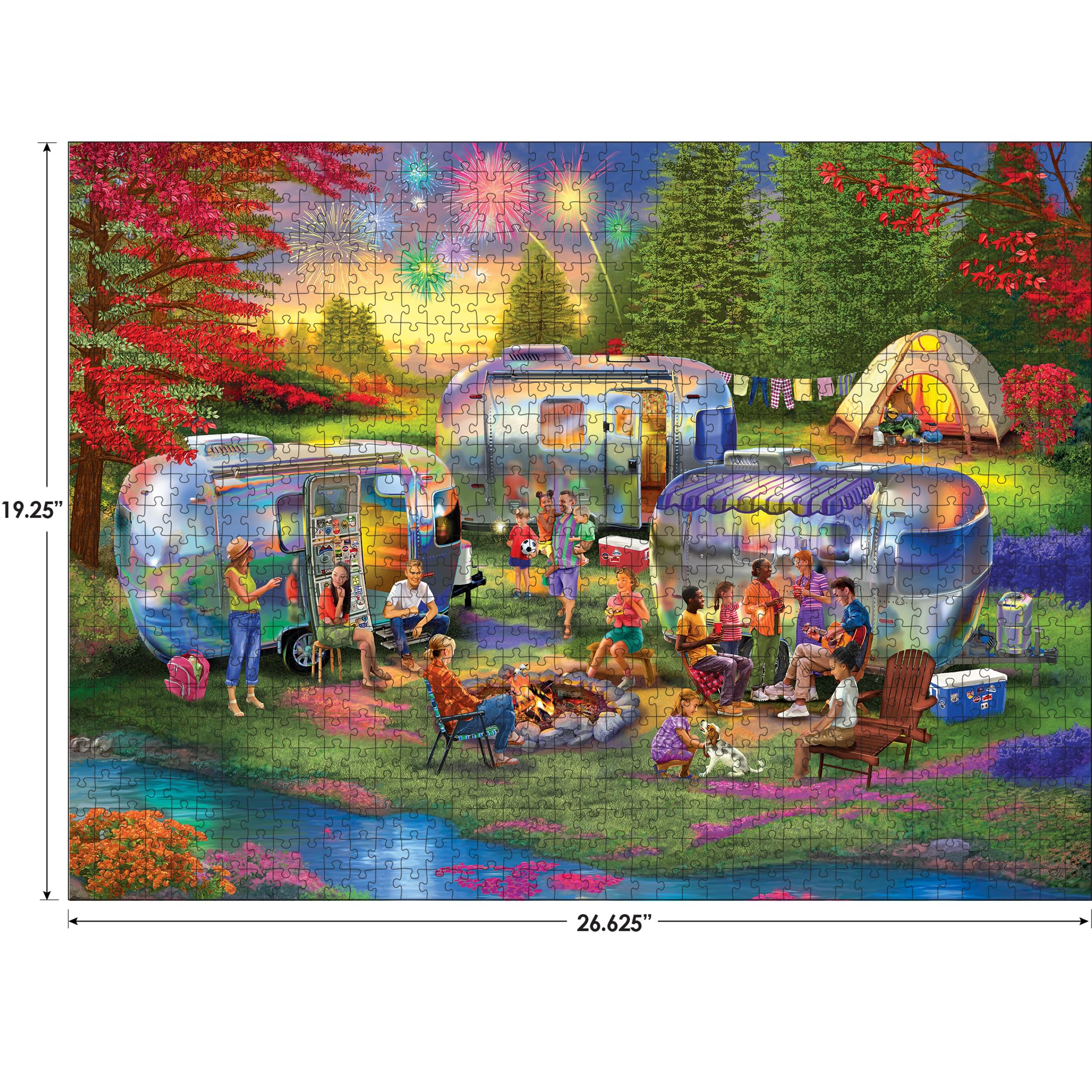 Foto 4 pulgar | Rompecabezas Roseart Kodak Premium Shiny Happy Campers, 1000 Unidades - Venta Internacional.