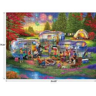 Foto 3 | Rompecabezas Roseart Kodak Premium Shiny Happy Campers, 1000 Unidades - Venta Internacional.