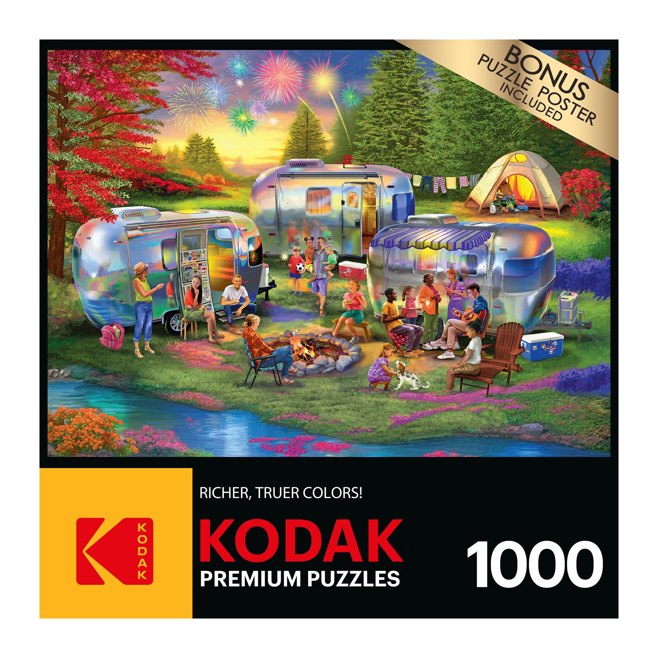 Foto 5 pulgar | Rompecabezas Roseart Kodak Premium Shiny Happy Campers, 1000 Unidades - Venta Internacional.