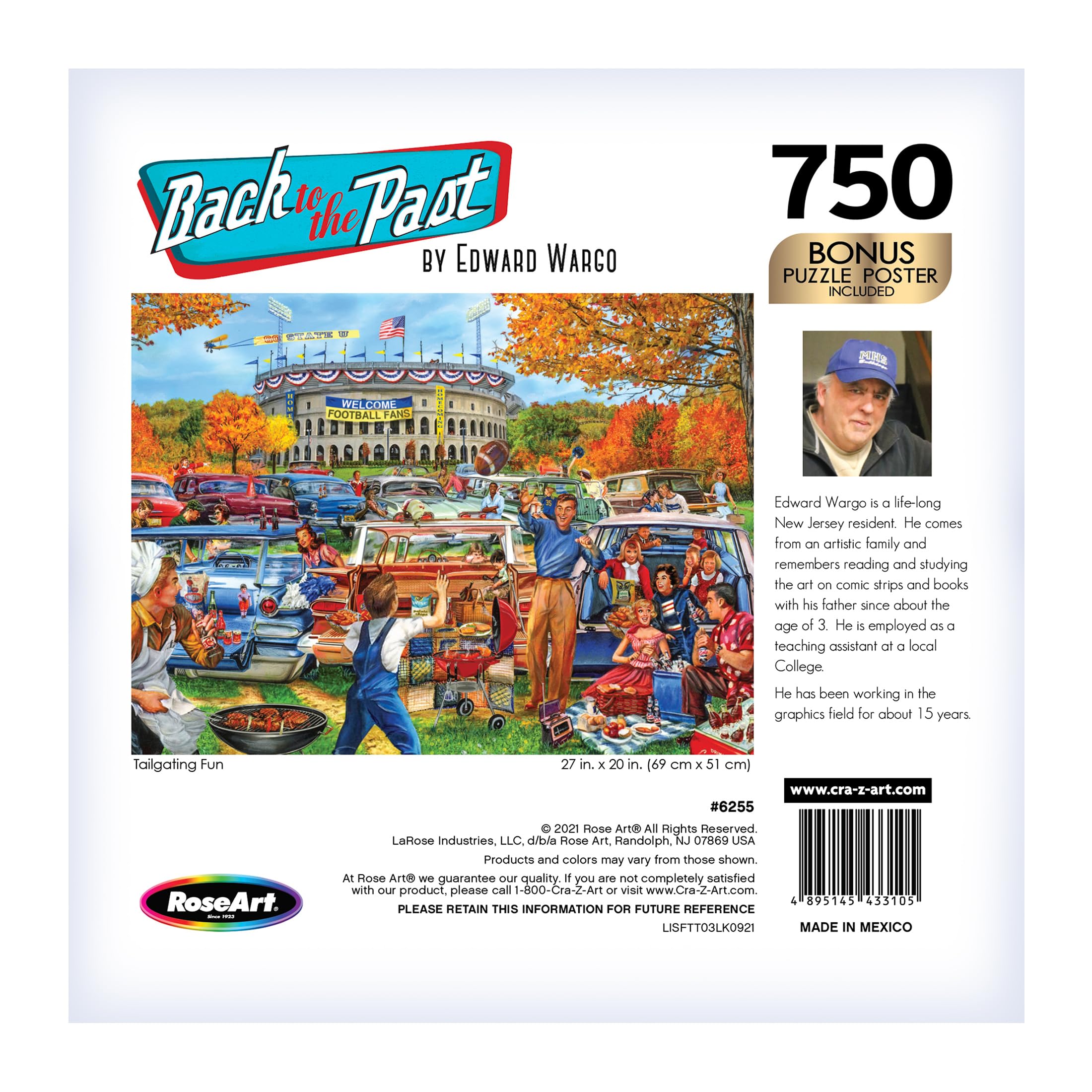 Foto 5 | Rompecabezas Roseart Back To The Past Tail Gating, 750 Piezas - Venta Internacional.