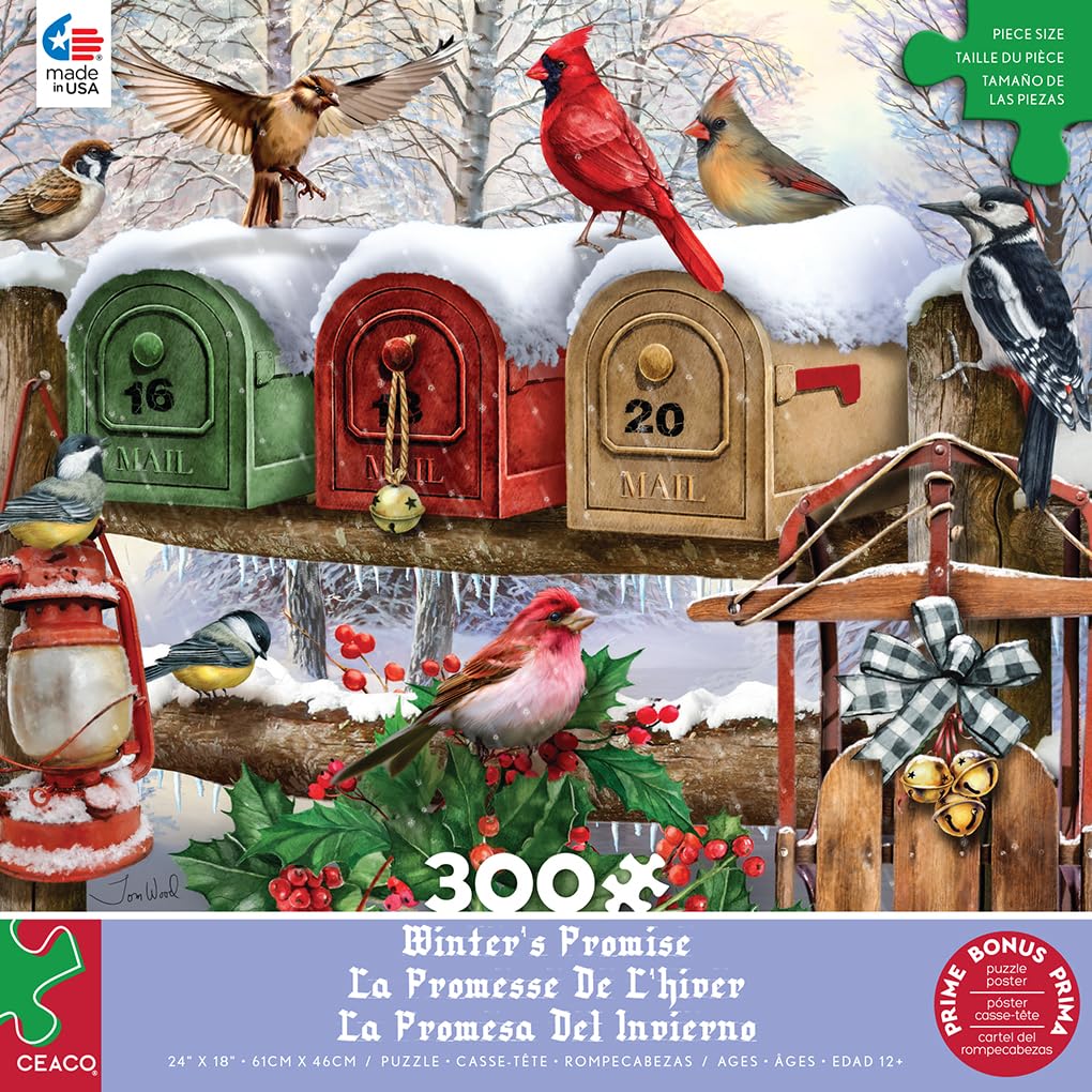 Foto 3 pulgar | Ceaco - Winter's Promise - 300 Oversized Piece Jigsaw Puzzle - Venta Internacional