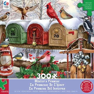 Foto 2 | Ceaco - Winter's Promise - 300 Oversized Piece Jigsaw Puzzle - Venta Internacional