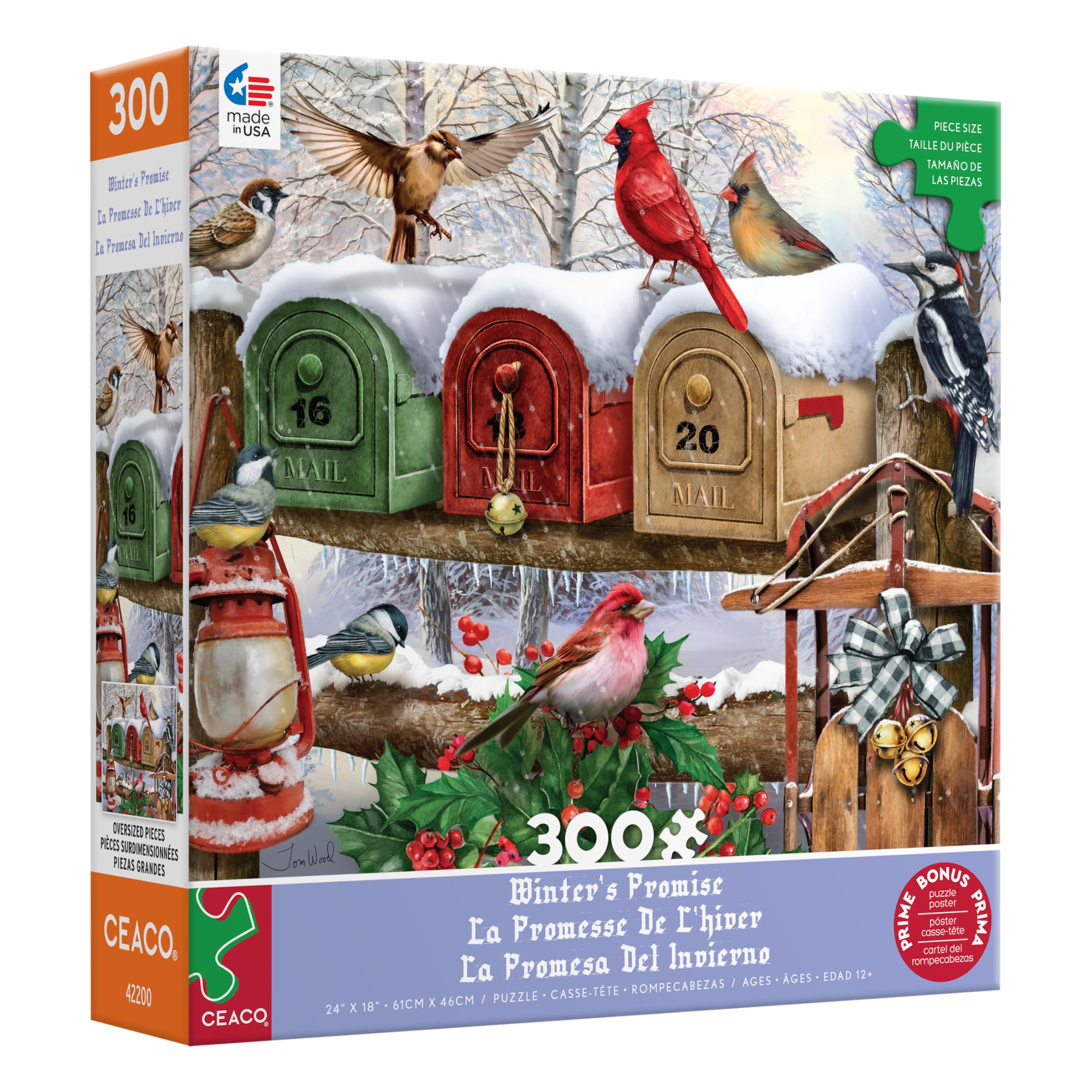Foto 4 pulgar | Ceaco - Winter's Promise - 300 Oversized Piece Jigsaw Puzzle - Venta Internacional