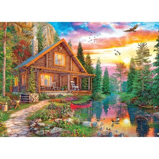 Foto 1 | Rompecabezas Roseart My Happy Place Forest Cabin 1000 Piezas - Venta Internacional.