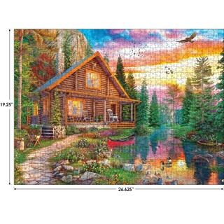 Foto 3 | Rompecabezas Roseart My Happy Place Forest Cabin 1000 Piezas - Venta Internacional.