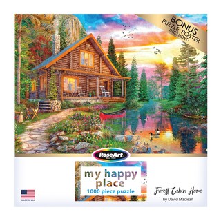 Foto 4 | Rompecabezas Roseart My Happy Place Forest Cabin 1000 Piezas - Venta Internacional.