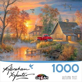 Foto 4 | Rompecabezas Roseart Abraham Hunter Autumn Mist 1000 Piezas - Venta Internacional.