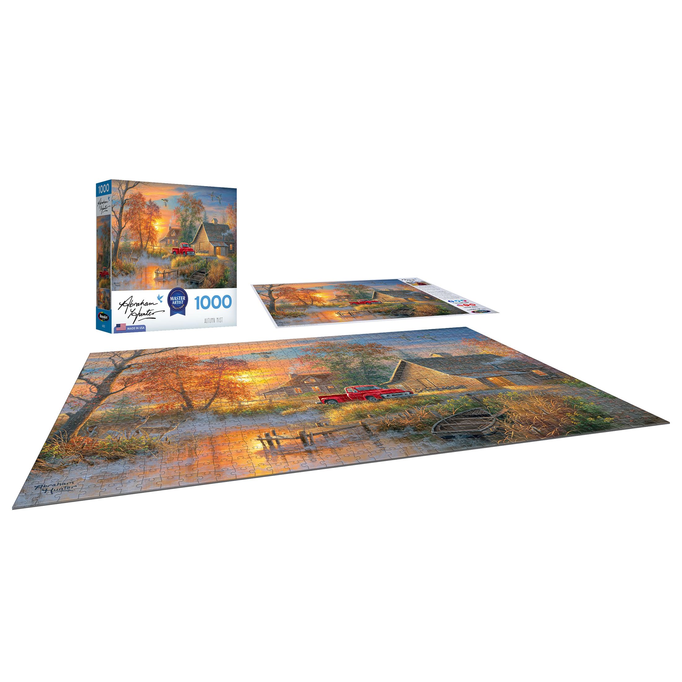 Foto 6 | Rompecabezas Roseart Abraham Hunter Autumn Mist 1000 Piezas - Venta Internacional.