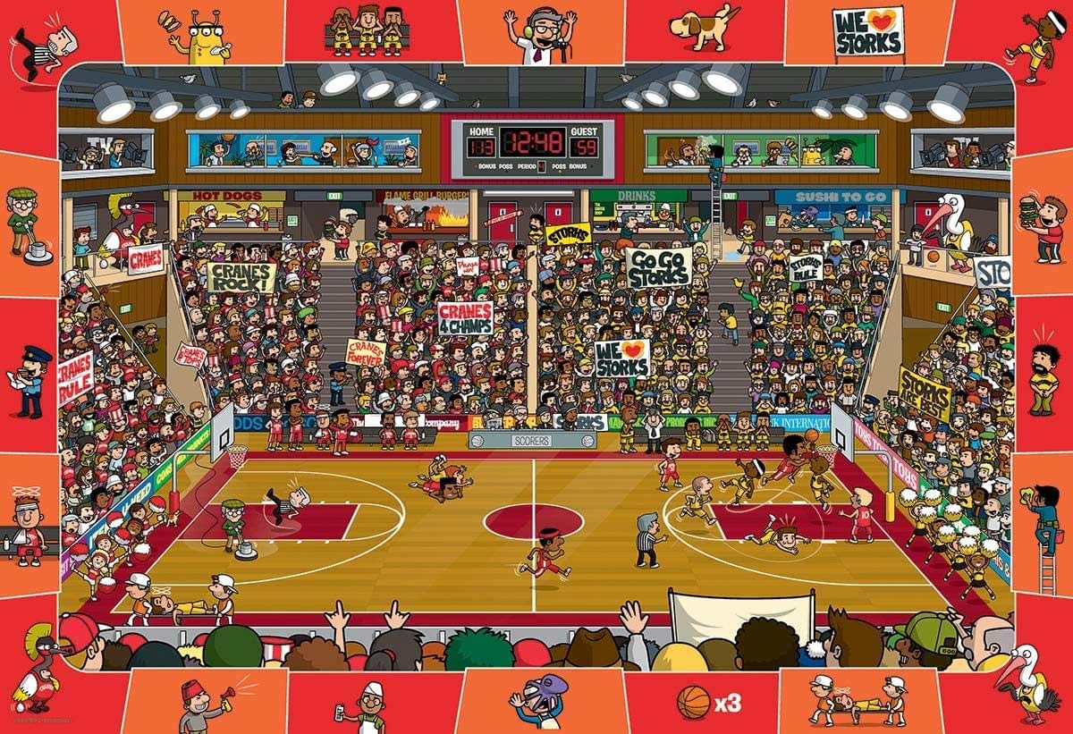 Foto 4 pulgar | Rompecabezas Eurographics Baloncesto Spot And Find 100 Piezas - Venta Internacional.