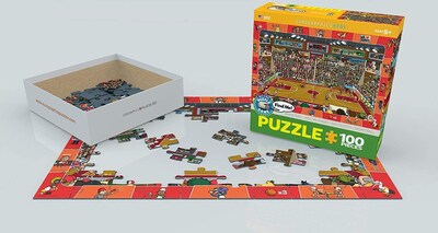 Foto 4 | Rompecabezas Eurographics Baloncesto Spot And Find 100 Piezas - Venta Internacional.