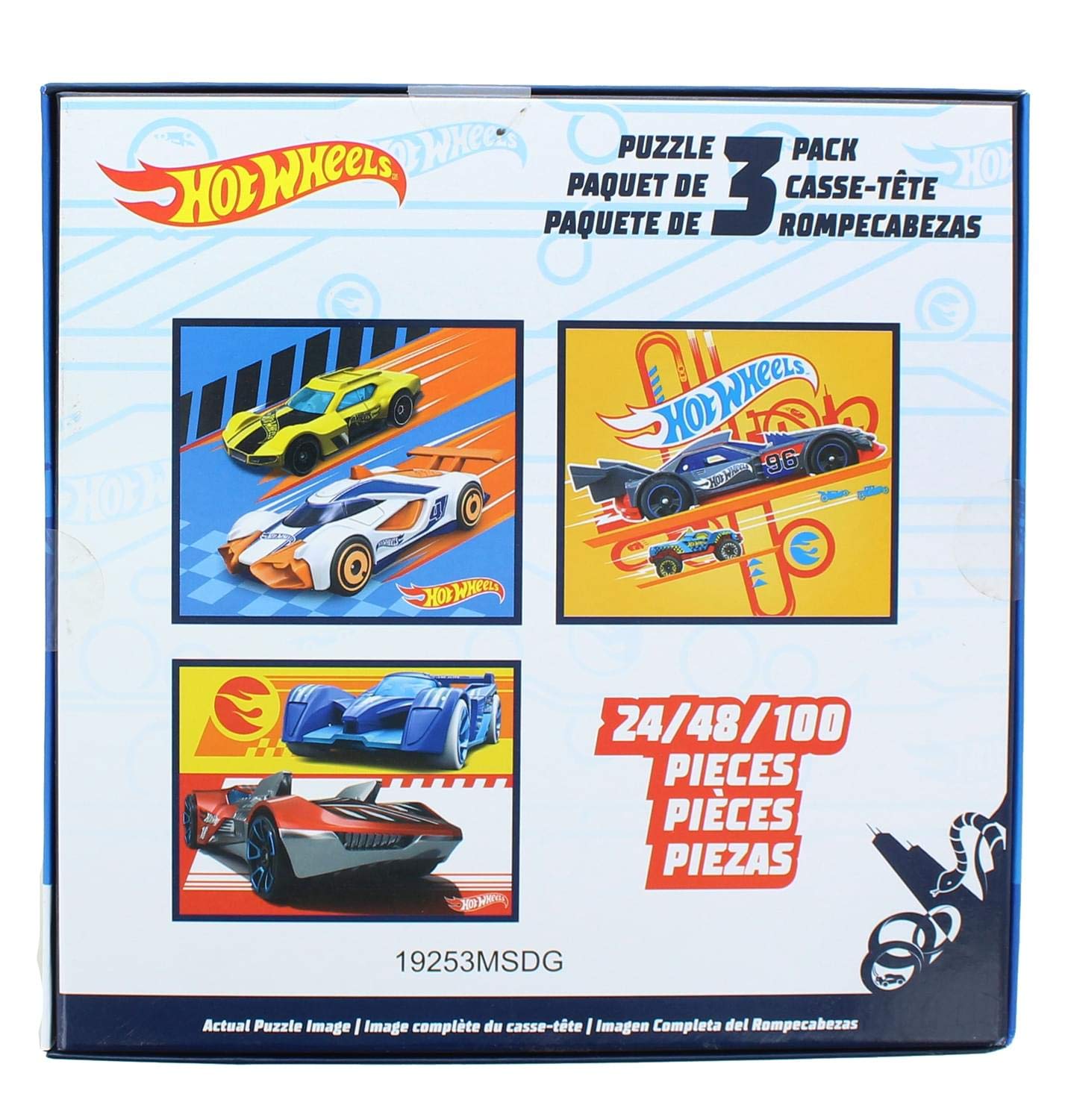 Foto 4 pulgar | Paquete De 3 Rompecabezas Hot Wheels Para Niños (24, 48, 100 Piezas) - Venta Internacional.