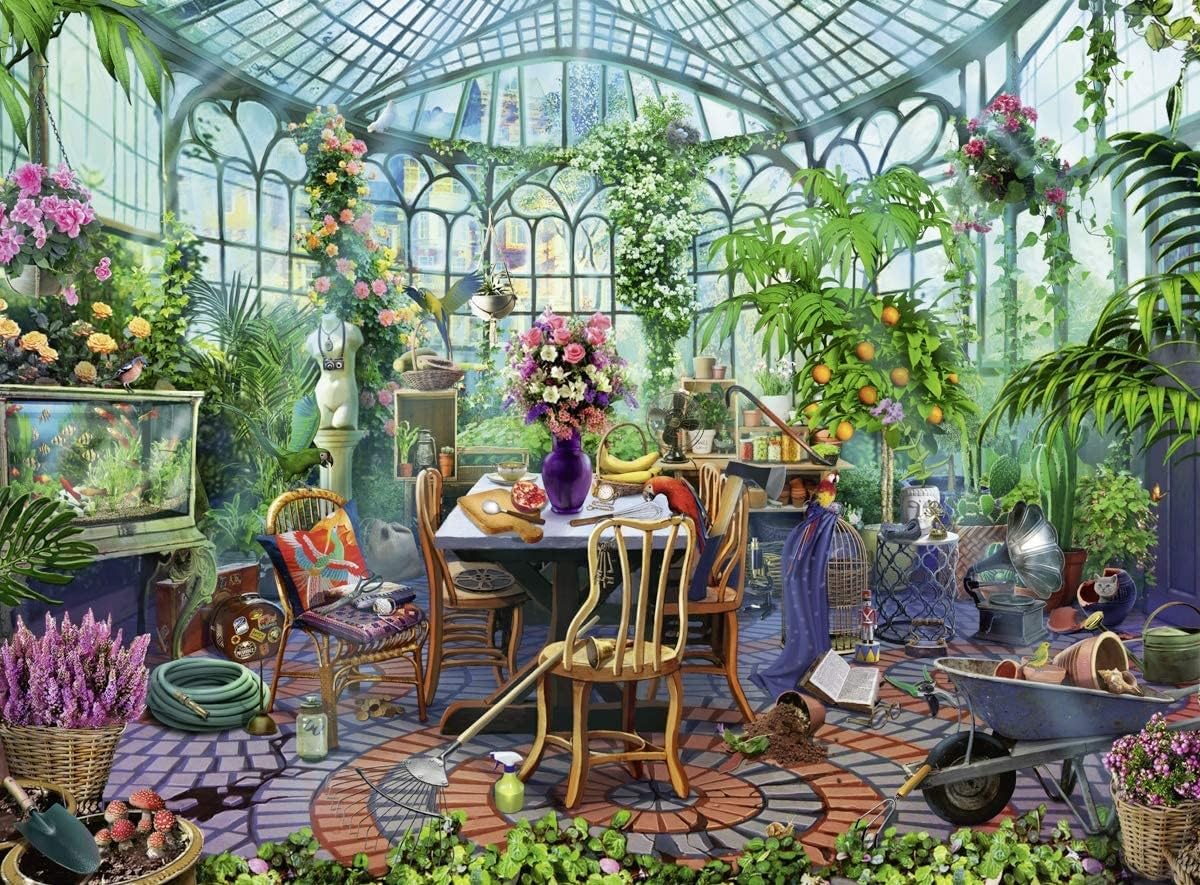 Foto 3 pulgar | Puzle Ravensburger Greenhouse Morning  500 Piezas - Venta Internacional.