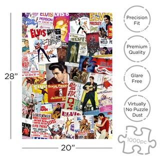 Foto 2 | Collage De Pósters De La Película Aquarius Elvis De Jigsaw Puzzle 1000 Piezas - Venta Internacional.