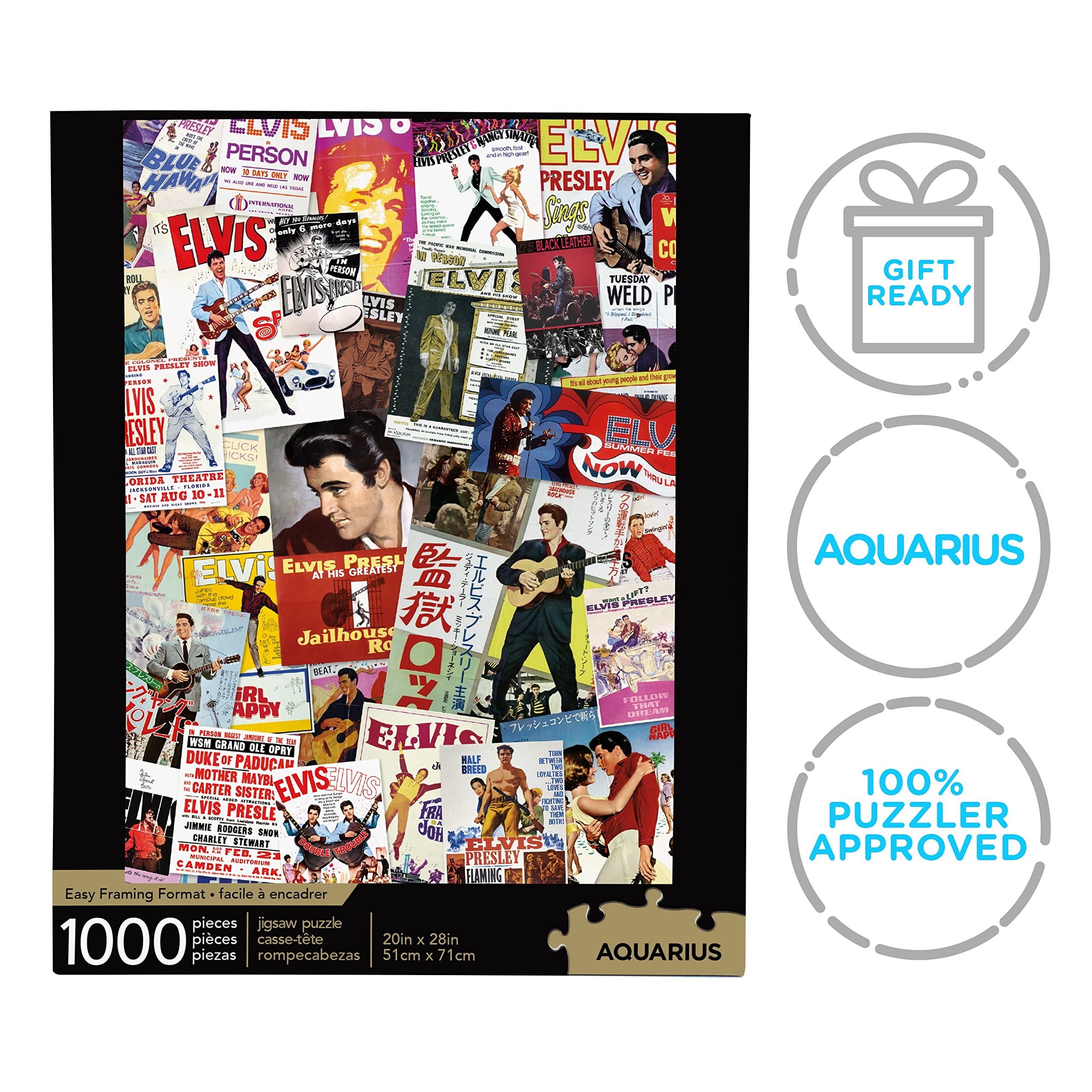 Foto 7 | Collage De Pósters De La Película Aquarius Elvis De Jigsaw Puzzle  1000 Piezas - Venta Internacional.