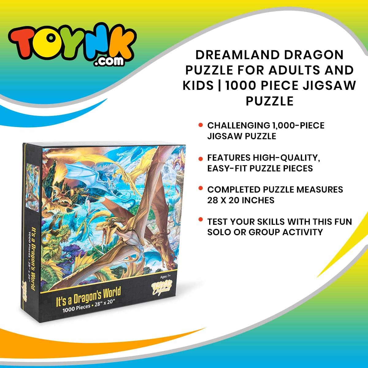 Foto 8 pulgar | Rompecabezas Toynk It's A Dragon's World Fantasy 1000 Piezas - Venta Internacional.
