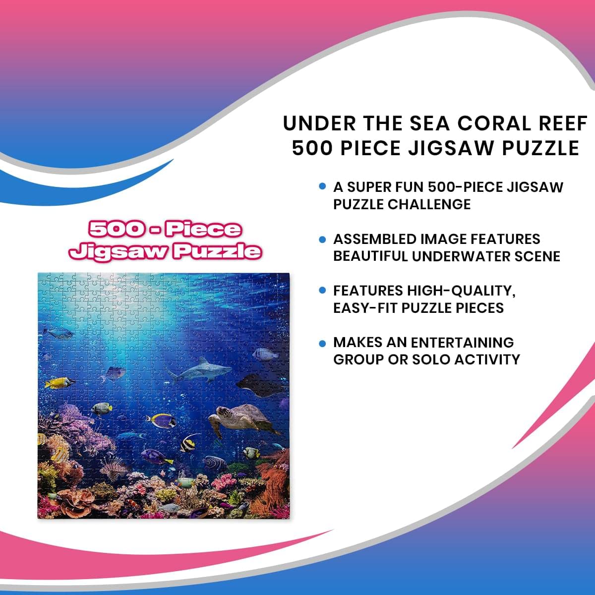 Foto 8 pulgar | Rompecabezas Toynk Under The Sea Coral Reef  500 Piezas - Venta Internacional.