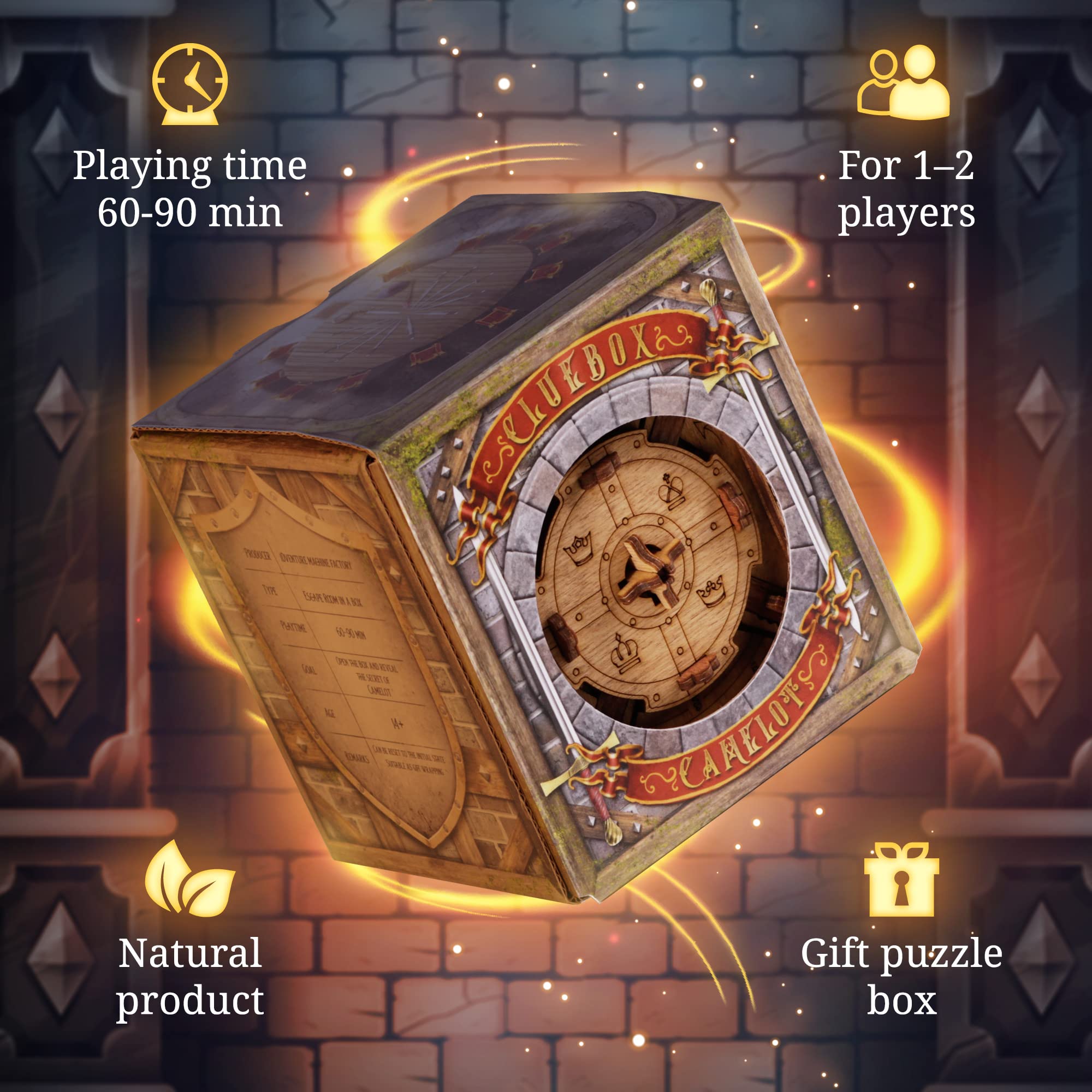 Foto 2 | Juego De Escape Room Adventure Cluebox The Trial Of Camelot - Venta Internacional.