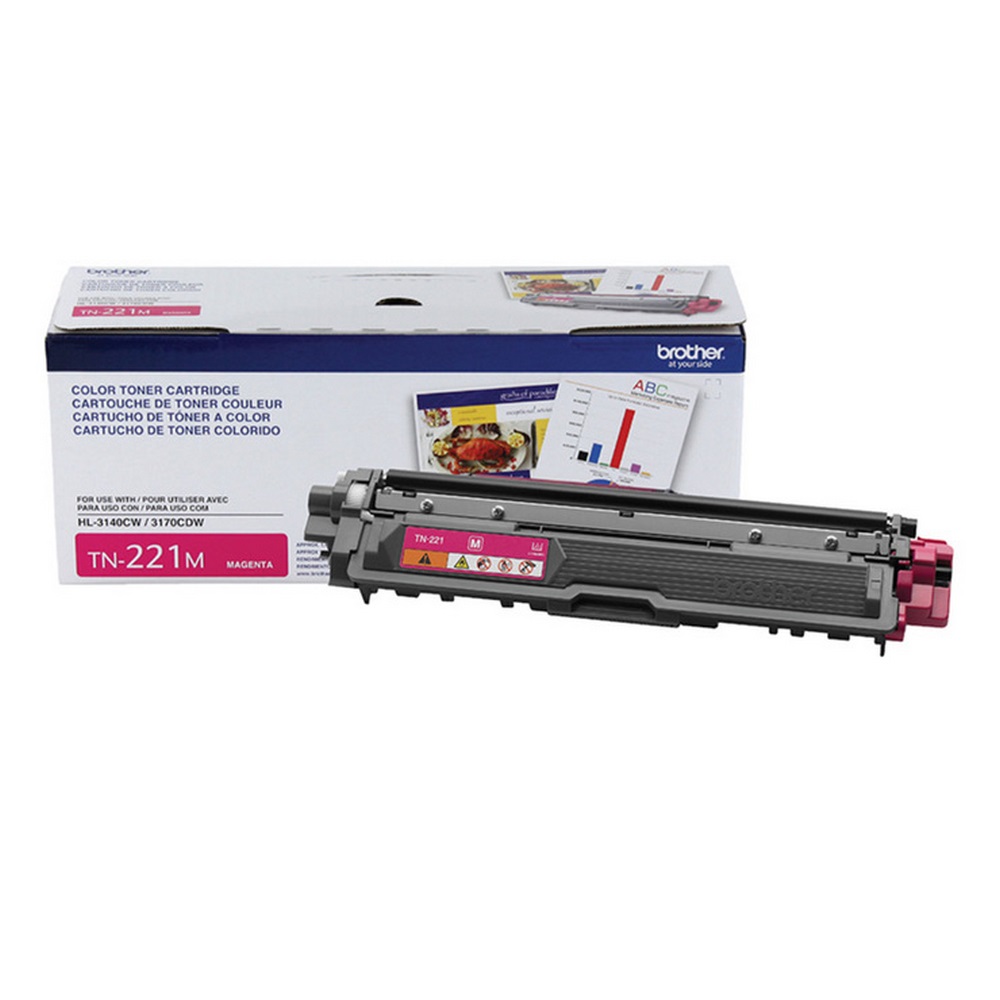 Tóner Brother Tn221m Magenta Laserjet Dcp-9020 / Hl-3140 / Hl-3150 Rinde 1 400 Páginas