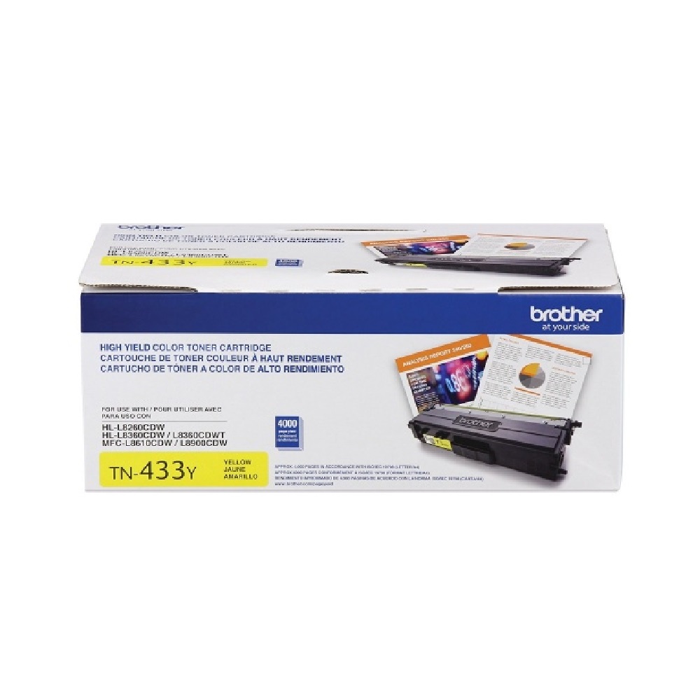 Tóner Brother color Amarillo Tn433y 4,000 Páginas P/mfcl8900cdw