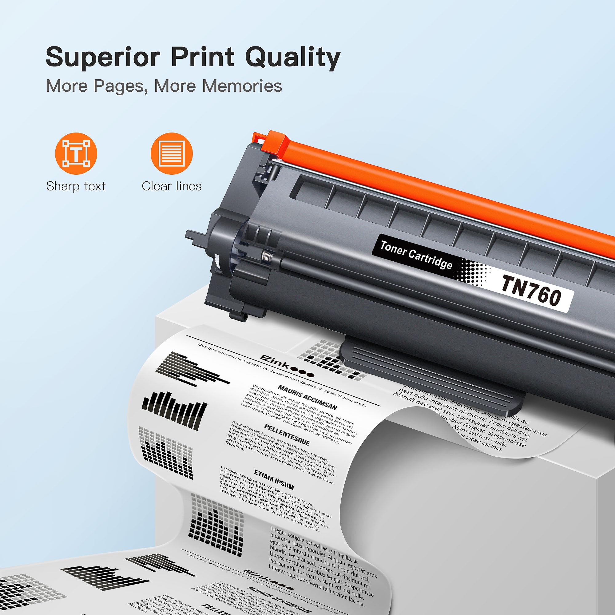 Foto 5 pulgar | Venta Internacional - Cartuchos De Tóner E-z Ink Tn760 Compatibles Con Brother (paquete De 2)