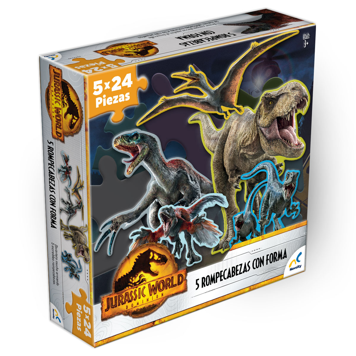 Kit de 5 Rompecabezas con Forma Jurassic World Dominion - Novelty