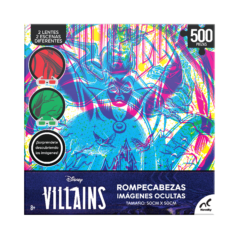 Foto 2 pulgar | Rompecabezas Imágenes Ocultas Villains 500 Piezas Novelty