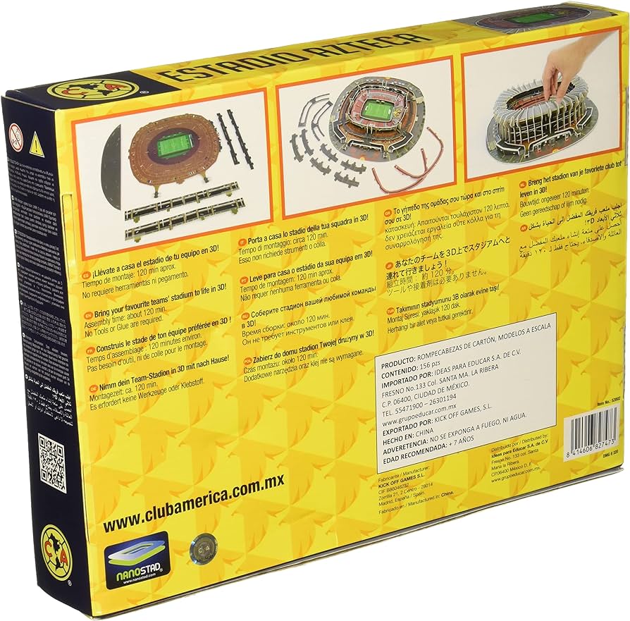 Foto 4 pulgar | Rompecabezas Nanostad 3D Estadio Azteca Club América
