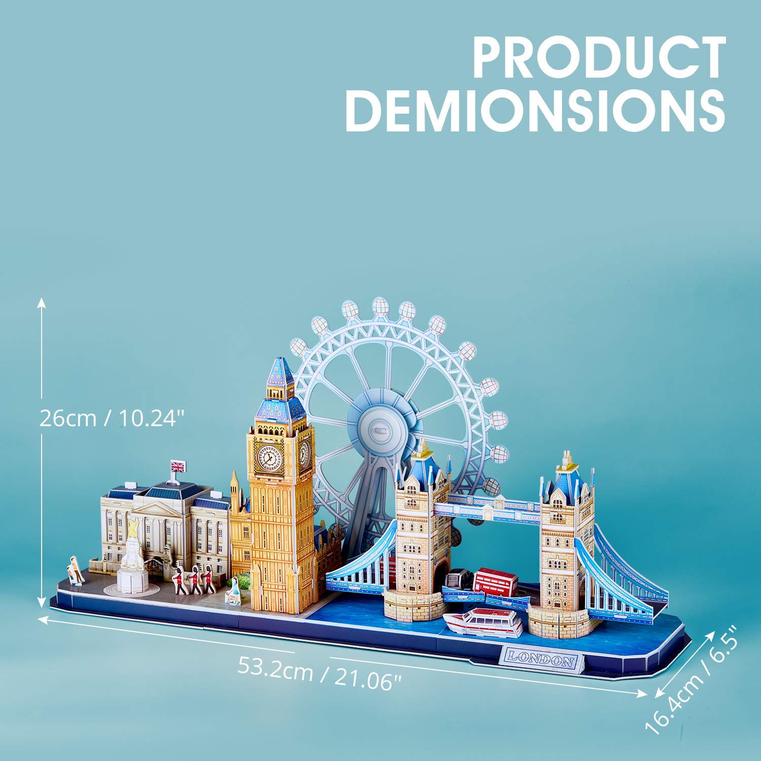 Foto 7 pulgar | Venta Internacional - Puzzle 3d Cubicfun London Cityline Tower Bridge Big Ben 107p