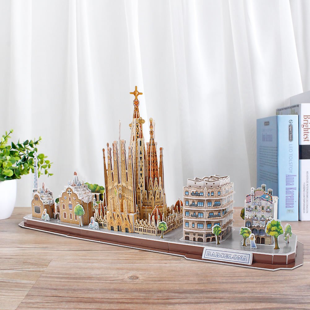 Foto 5 pulgar | Venta Internacional - Puzzle 3d Cubicfun Cityline Barcelona Con Sagrada Familia