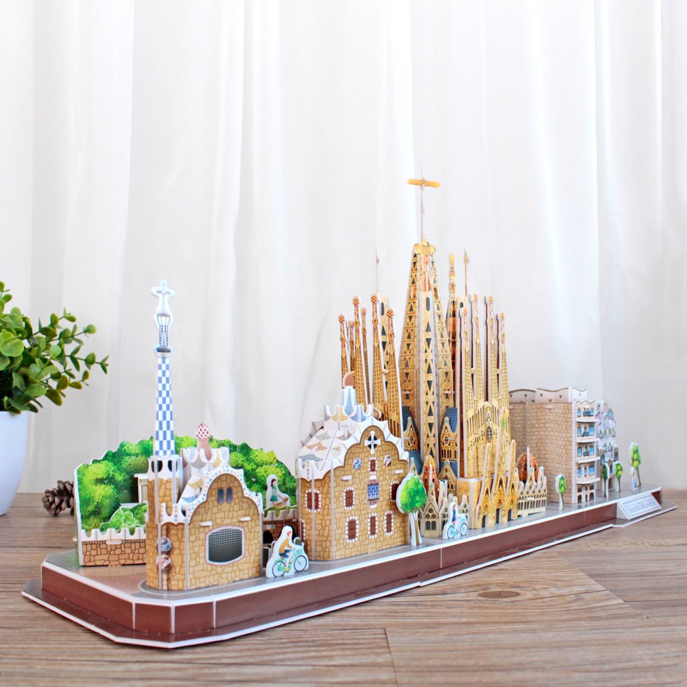 Foto 6 pulgar | Venta Internacional - Puzzle 3d Cubicfun Cityline Barcelona Con Sagrada Familia