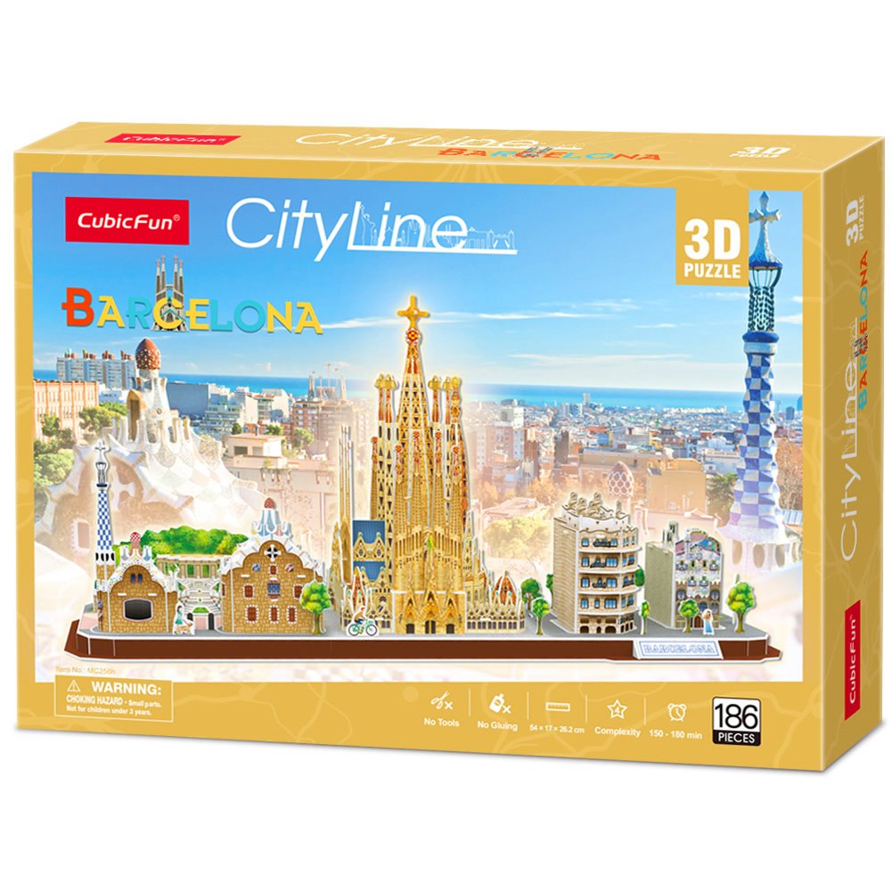 Foto 8 pulgar | Venta Internacional - Puzzle 3d Cubicfun Cityline Barcelona Con Sagrada Familia
