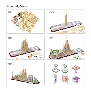Foto 8 | Venta Internacional - Puzzle 3d Cubicfun Cityline Barcelona Con Sagrada Familia