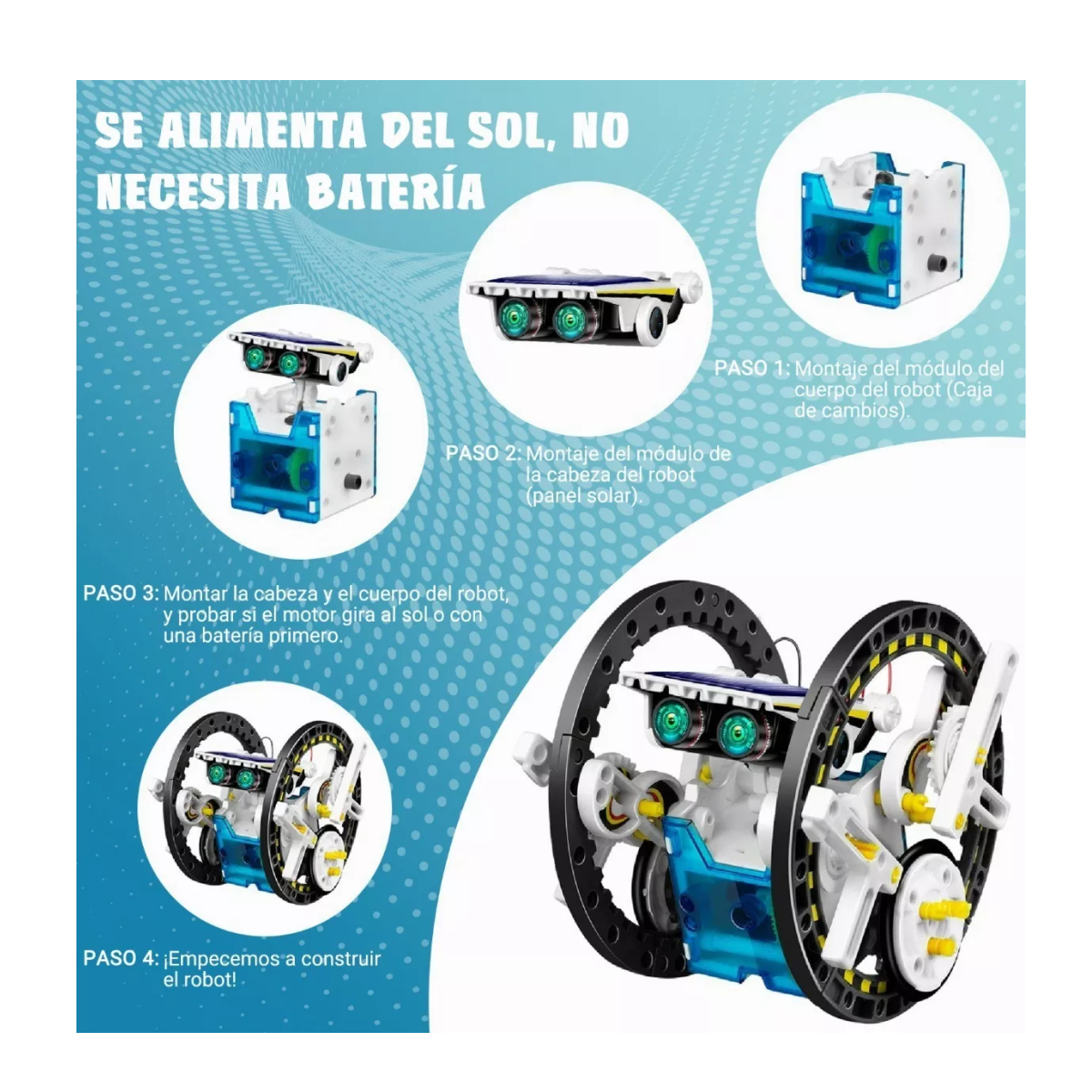 Foto 4 pulgar | Juguete Educativo Robot Solar Blanco para Niño