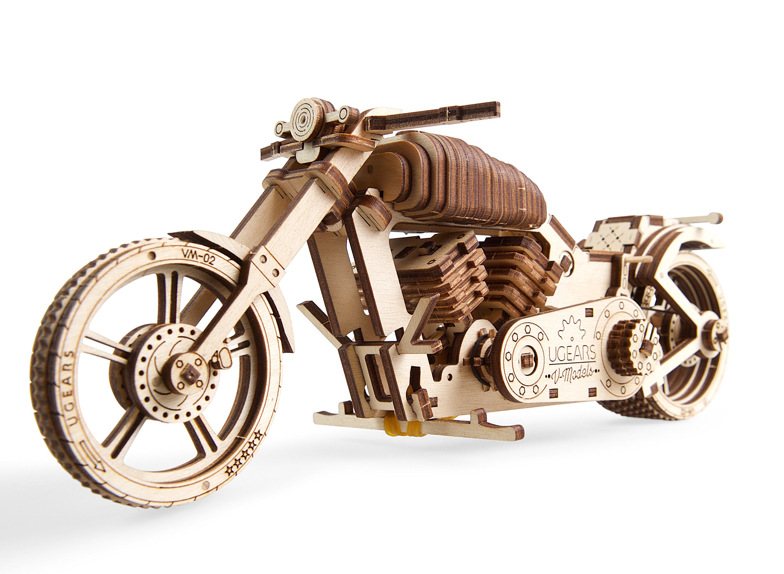 Kit Modelo De Motocicleta Mecánica De Madera Ugears Bike Vm-02 - Venta Internacional.