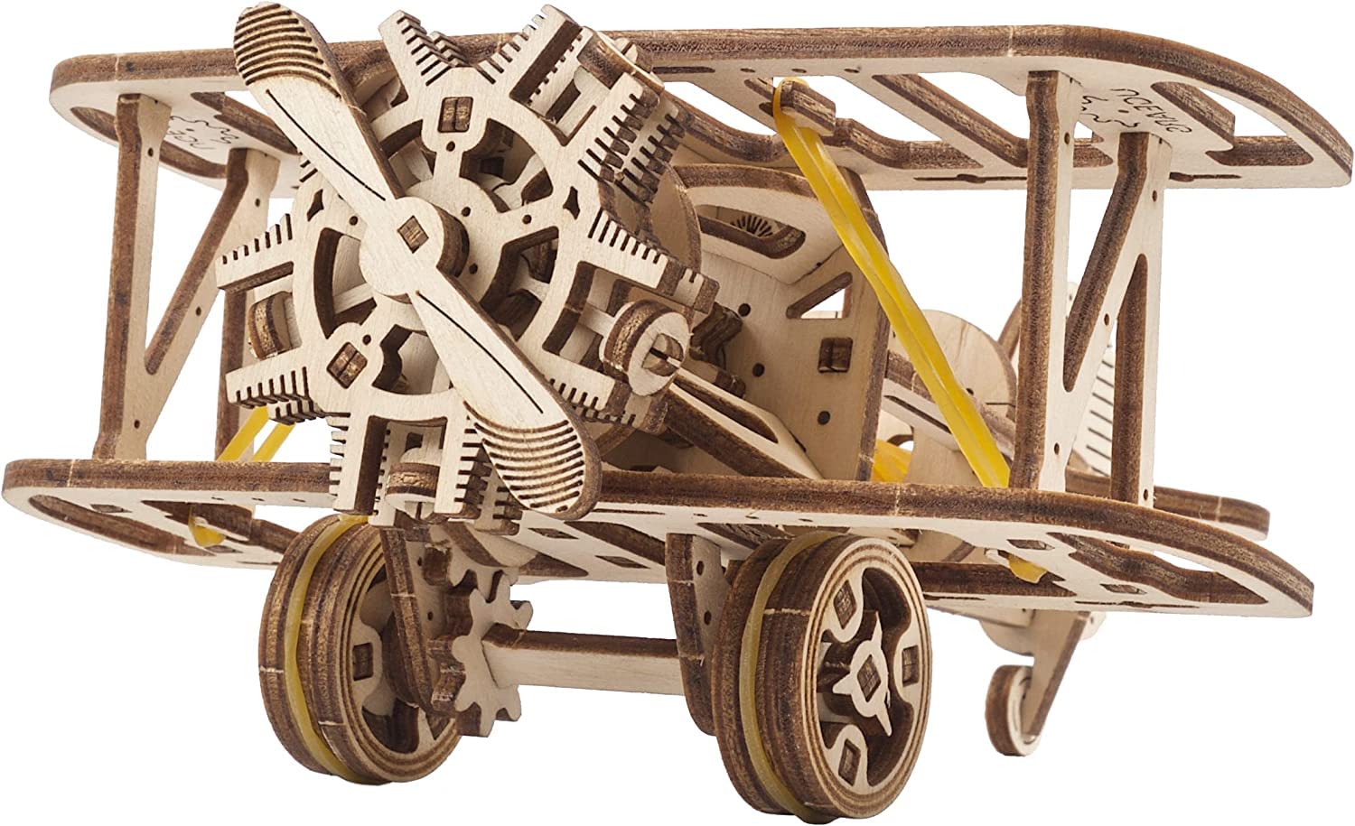 Puzle 3d De Madera Modelo Mecánico Ugears Mini-biplano - Venta Internacional.