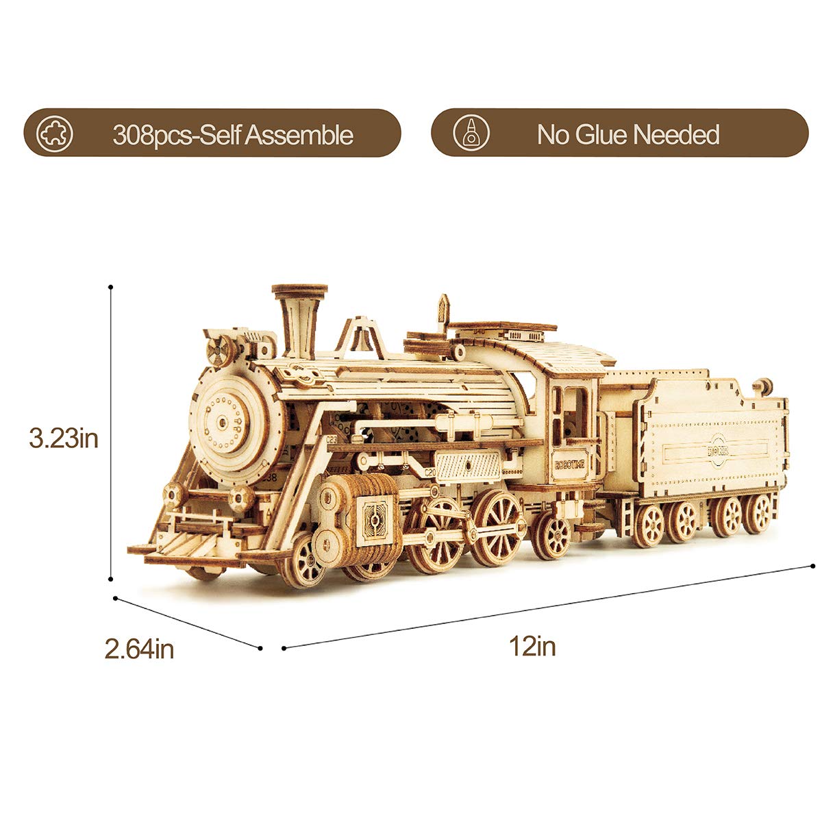Foto 6 pulgar | Rompecabezas Rokr Mechanical Train Modelo Prime Steam-Venta Internacional