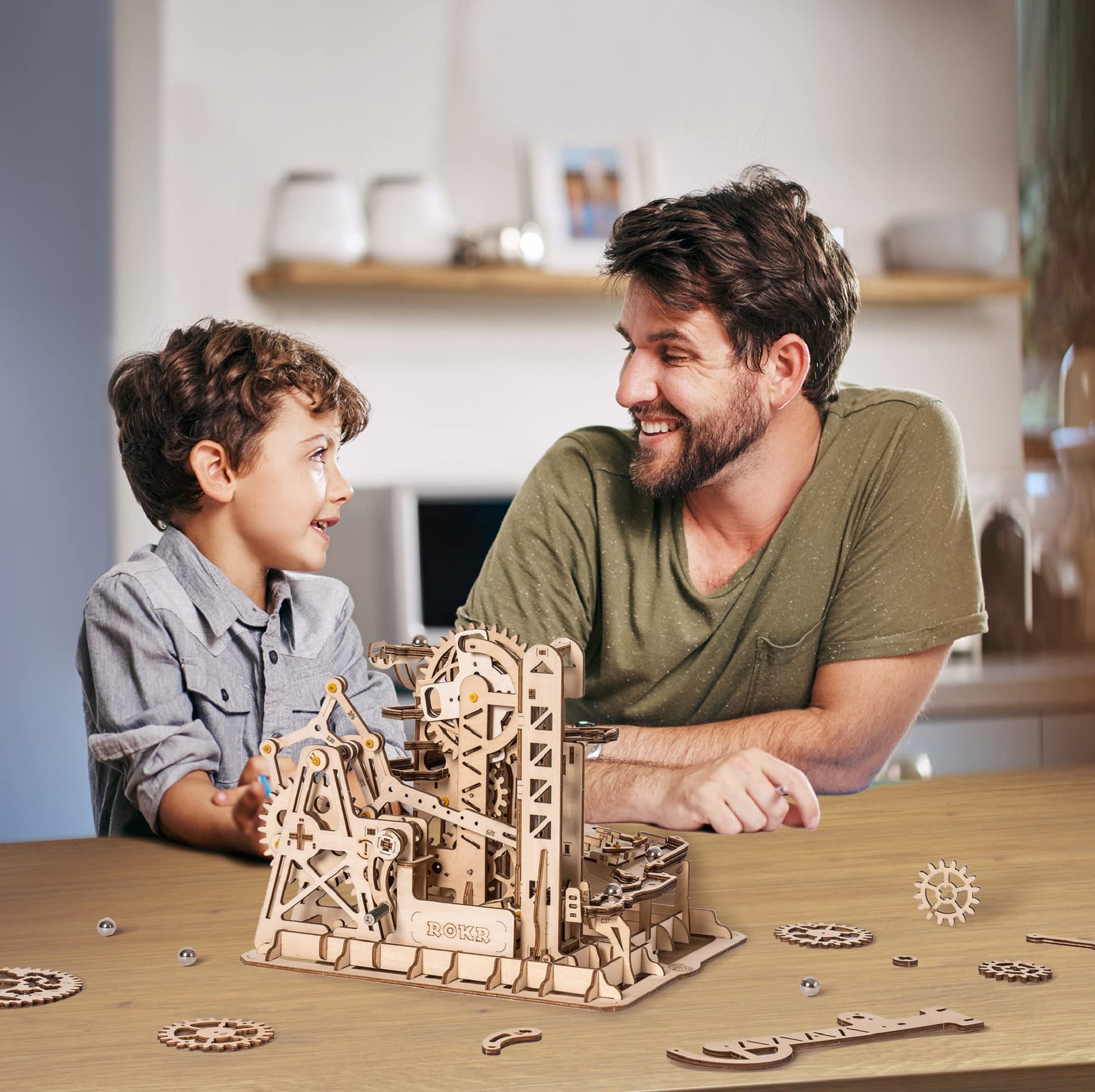 Foto 4 pulgar | Rompecabezas de Madera 3D Rokr Marble Run Maqueta Kit de Construcción Fortress - Venta Internacional