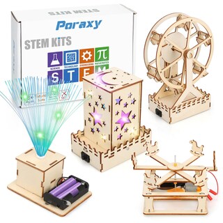 Foto 1 | Kits Stem Poraxy 4 en 1 para Ciencias de la Construcción en Madera - Venta Internacional