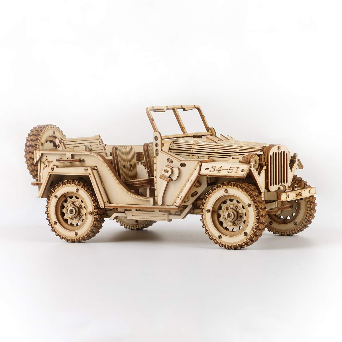 Foto 1 | Puzzle de Madera Rokr Mechanical Car Modelo Army Field Car - Venta Internacional