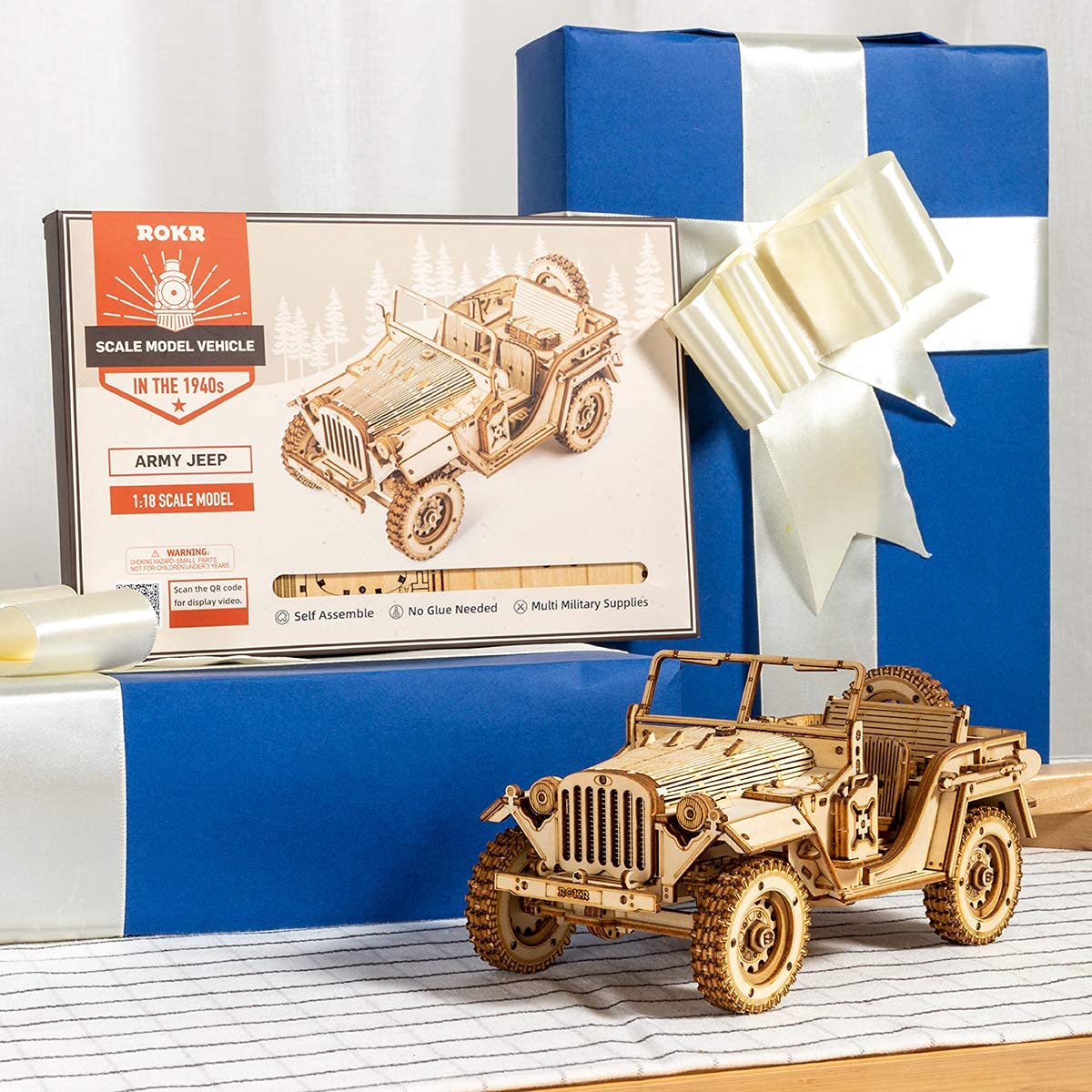 Foto 5 | Puzzle de Madera Rokr Mechanical Car Modelo Army Field Car - Venta Internacional