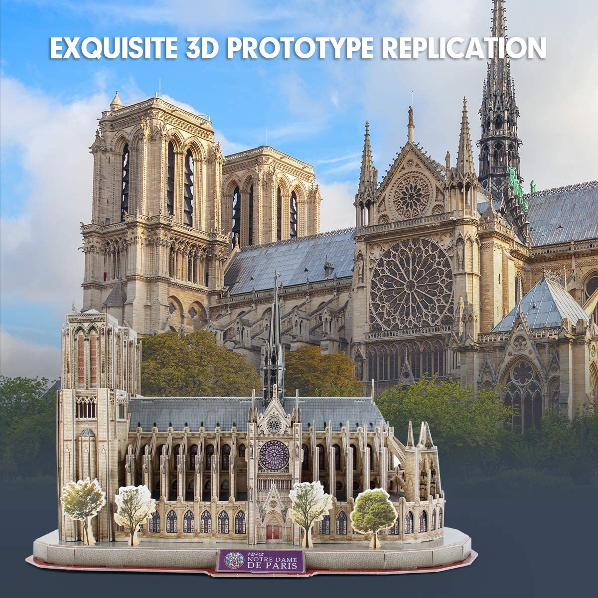 Foto 3 pulgar | Puzzle 3d Cubicfun National Geographic Notre Dame De París - Venta Internacional