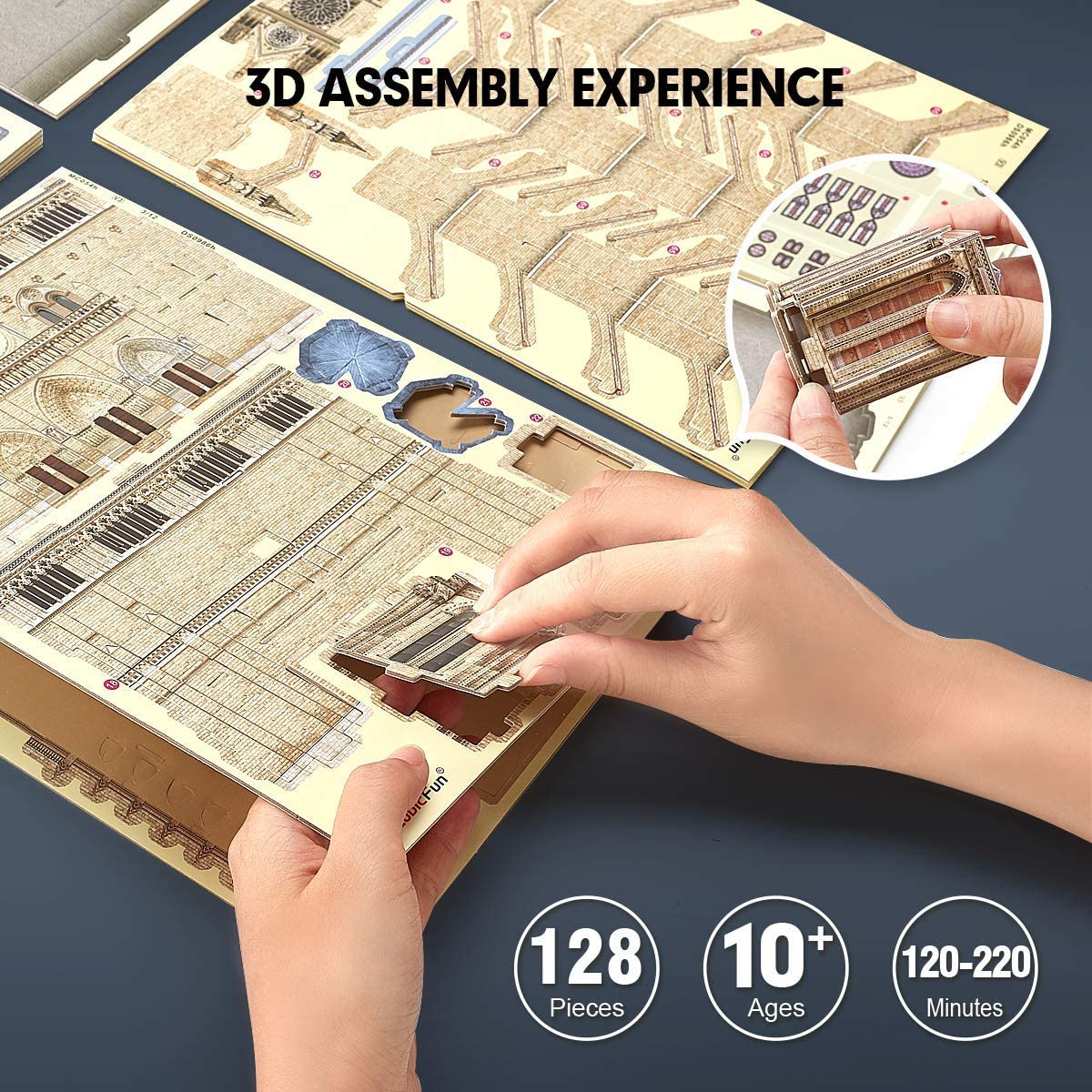Foto 8 pulgar | Puzzle 3d Cubicfun National Geographic Notre Dame De París - Venta Internacional